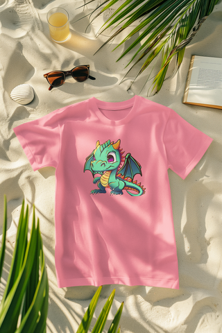 🔥 Green Cartoon Dragon Illustrated T-Shirt – Unleash Your Inner Beast! 🔥