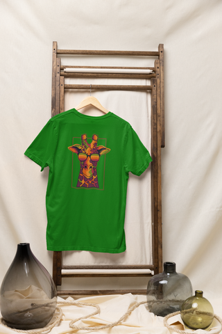 Vibrant Giraffe Illustration T-Shirt – Designed by Fury Garbs