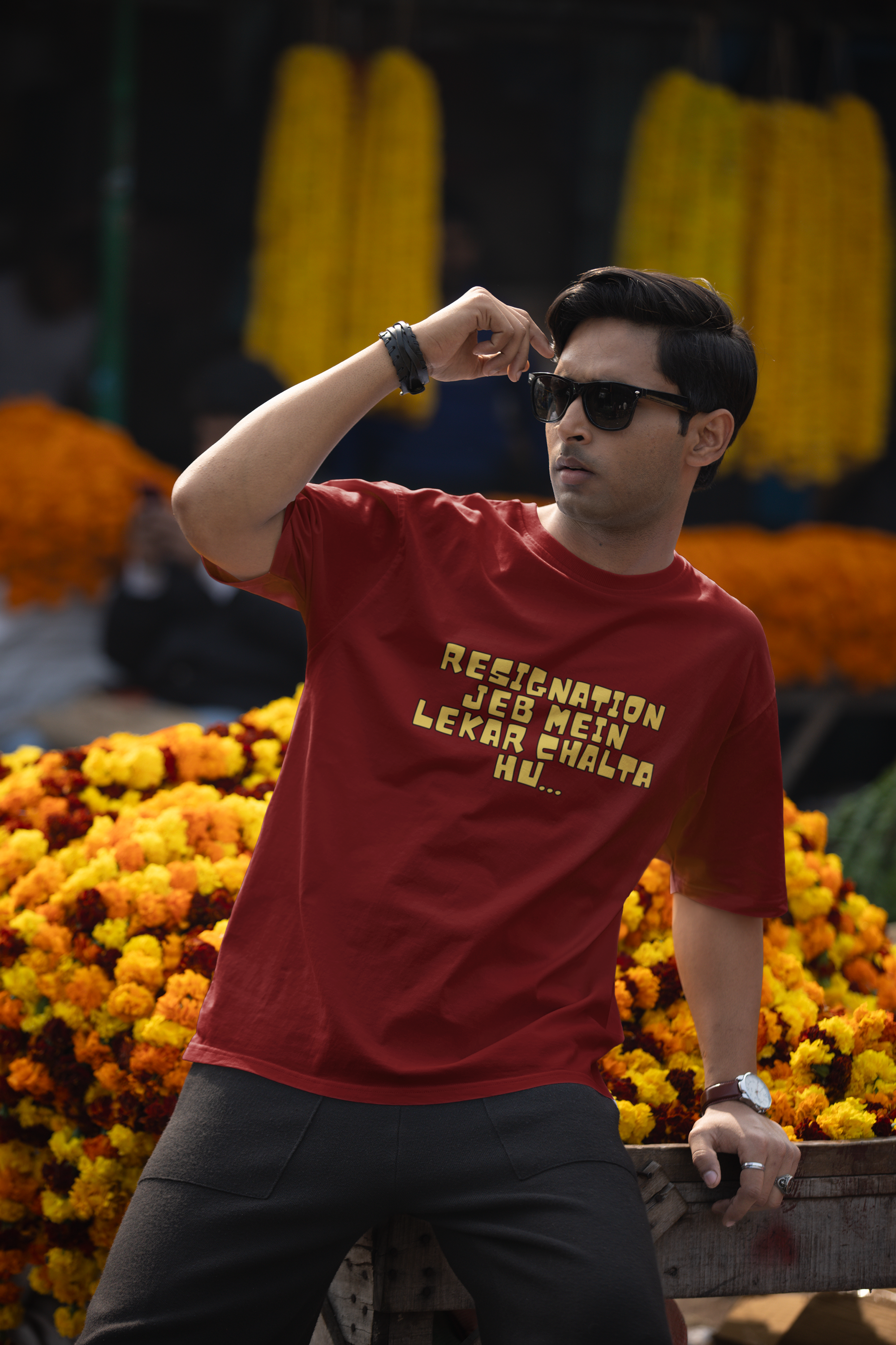 Resignation Jeb Mein Lekar Chalta Hu" T-Shirt – Funny Work Life Tee | Fury Garbs