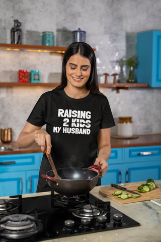 "Raising Husband" Classic Cotton T-Shirt for Women