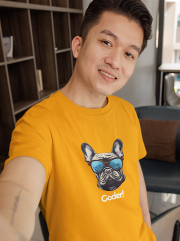 "Coder!" Classic Fit Unisex T-Shirt 🖥️🐶