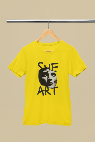 Minimalist Grunge "She is Art" T-Shirt