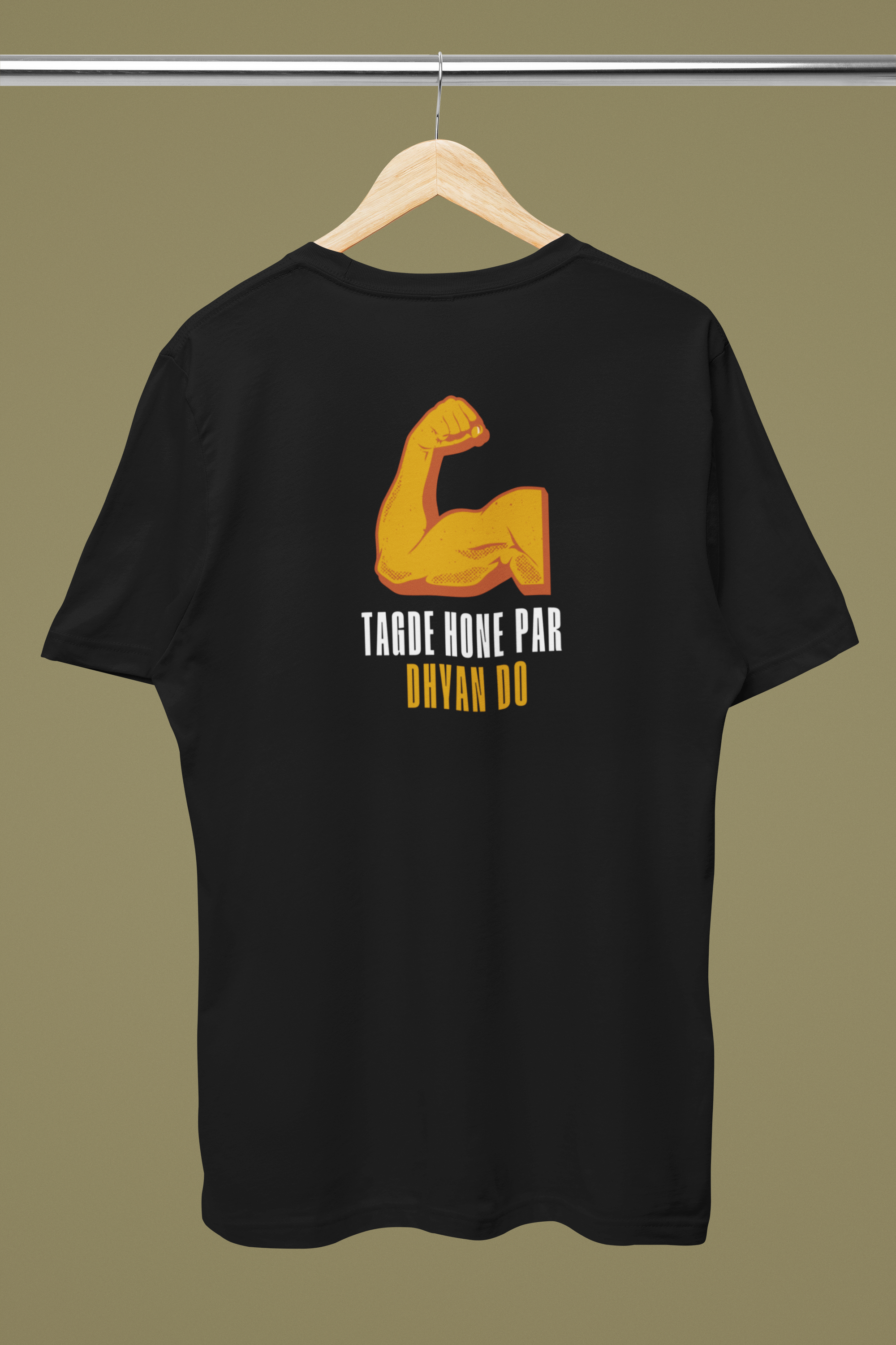 "TAGDE HONE PAR DHYAN DO" T-Shirt – Power & Attitude by Fury Garbs