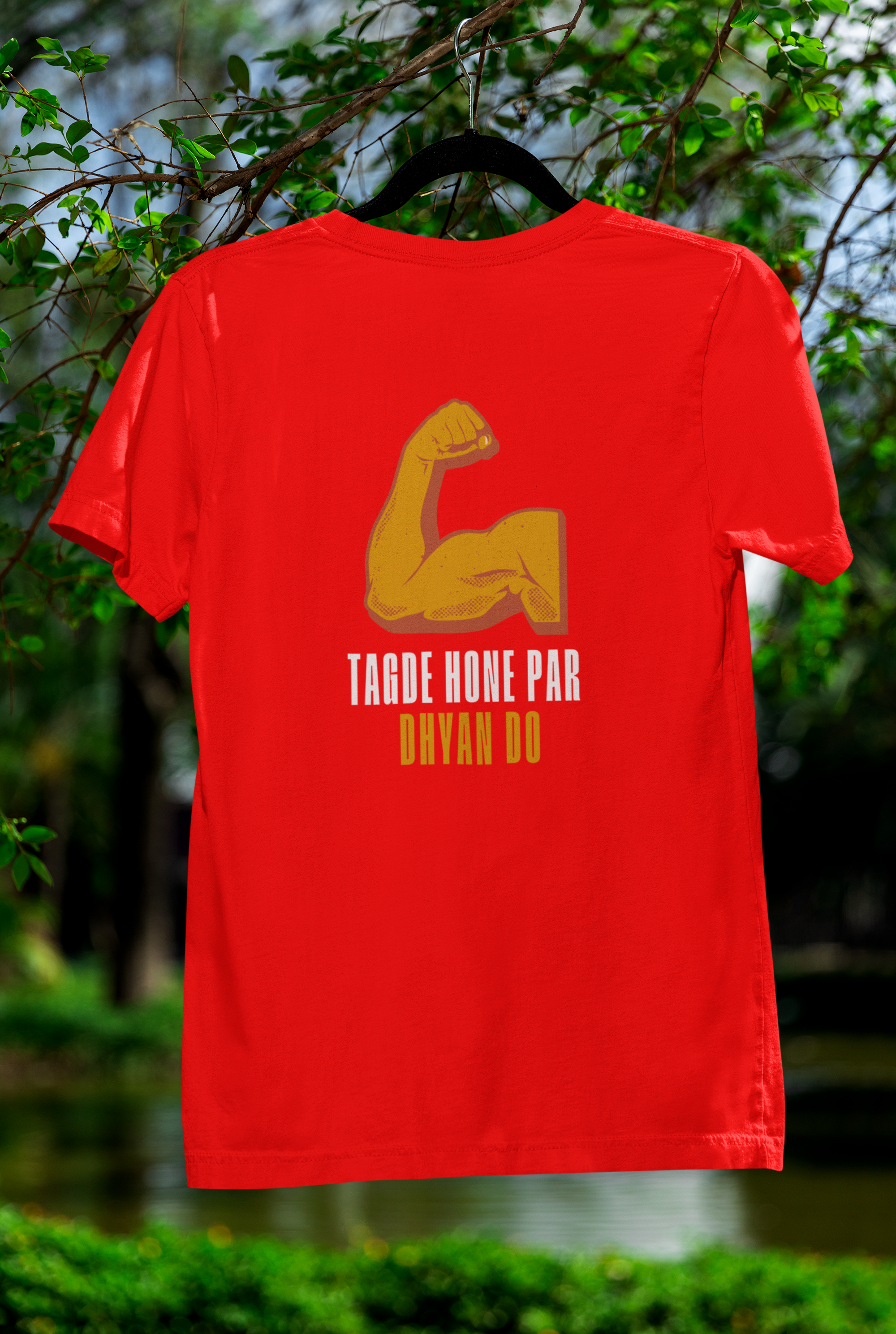 "TAGDE HONE PAR DHYAN DO" T-Shirt – Power & Attitude by Fury Garbs