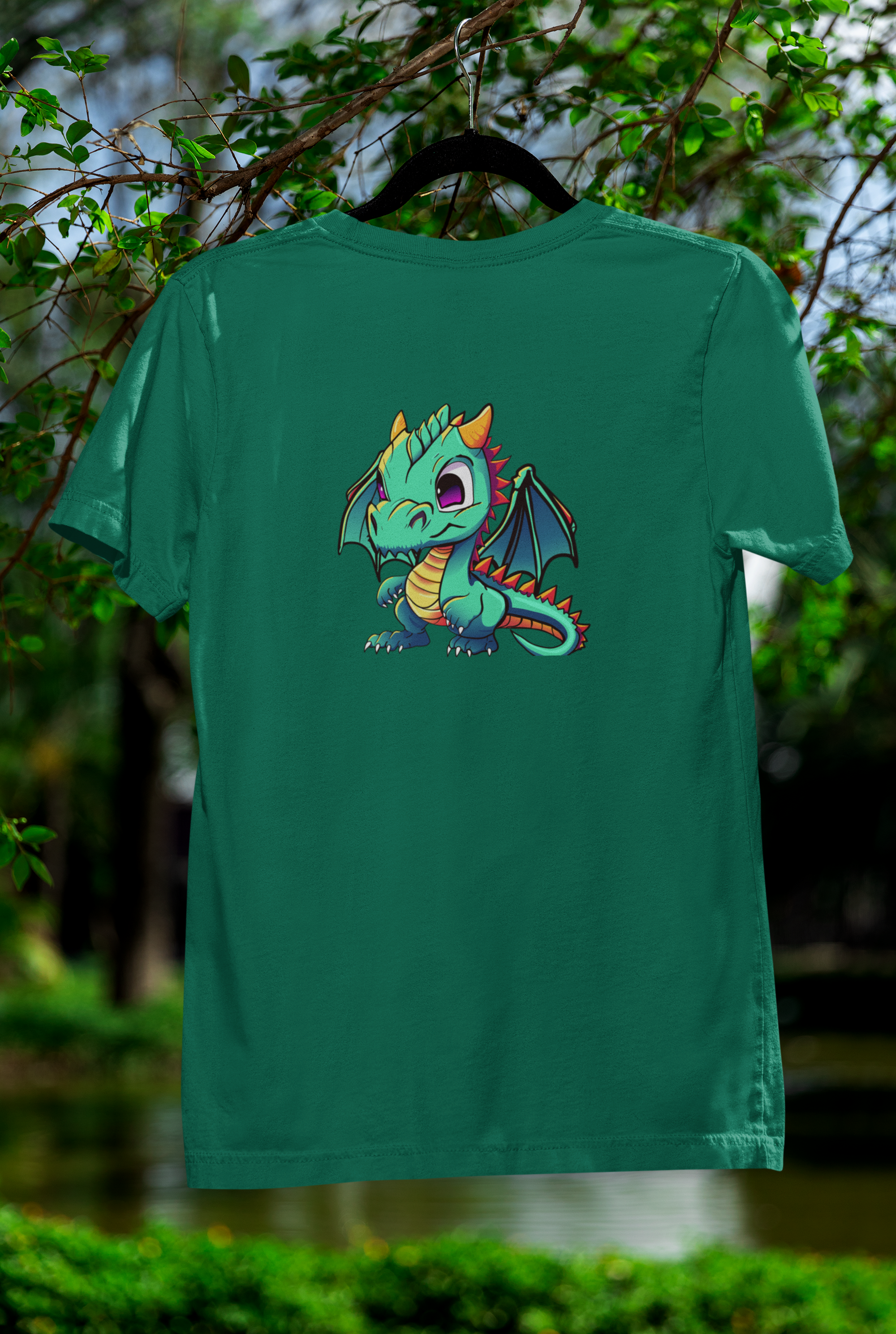 🔥 Green Cartoon Dragon Illustrated T-Shirt – Unleash Your Inner Beast! 🔥