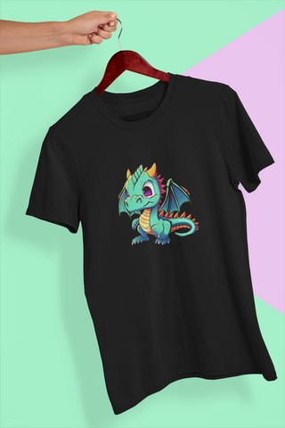 🔥 Green Cartoon Dragon Illustrated T-Shirt – Unleash Your Inner Beast! 🔥