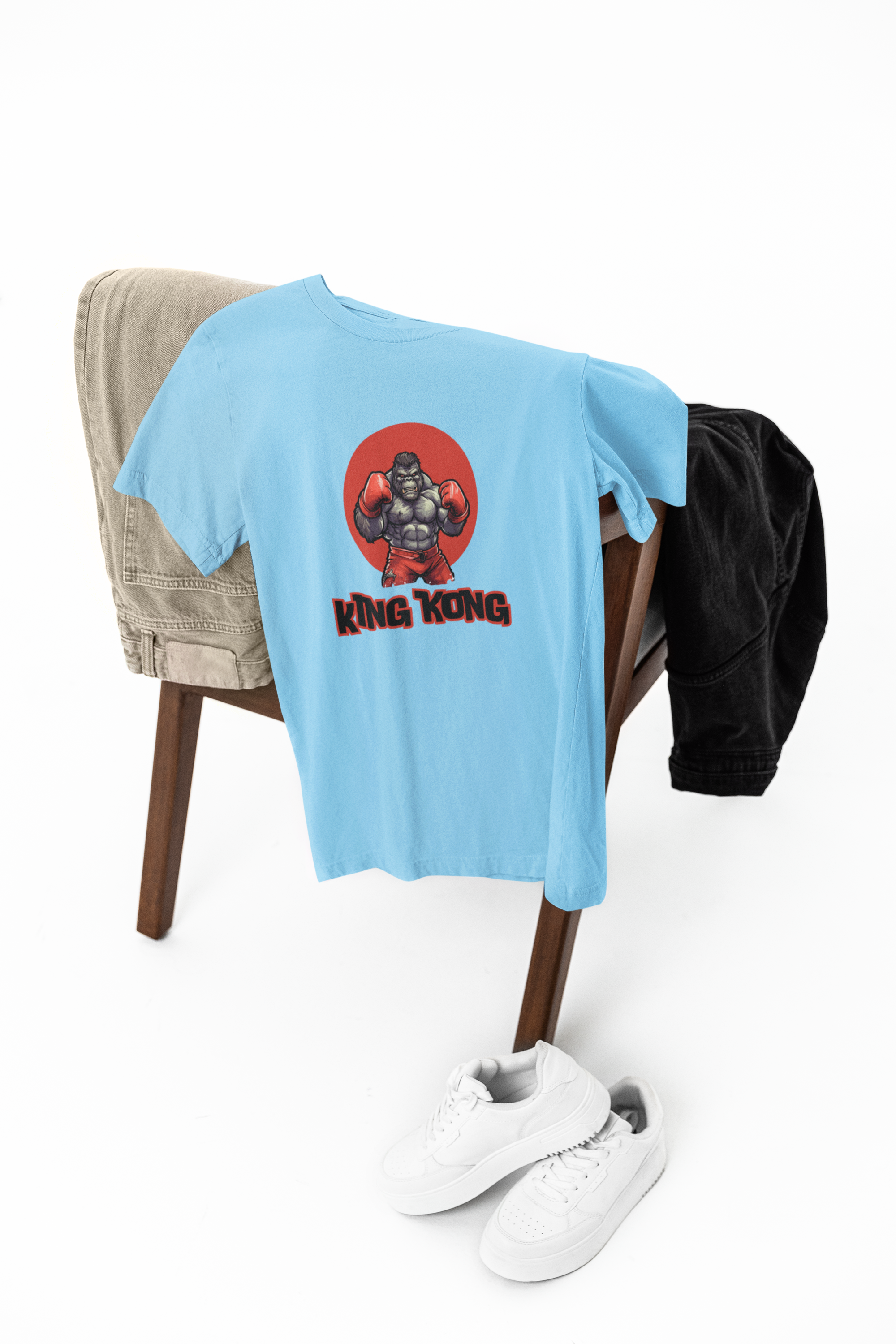 "King Kong Boxing Champion" T-Shirt – Bold & Powerful Design