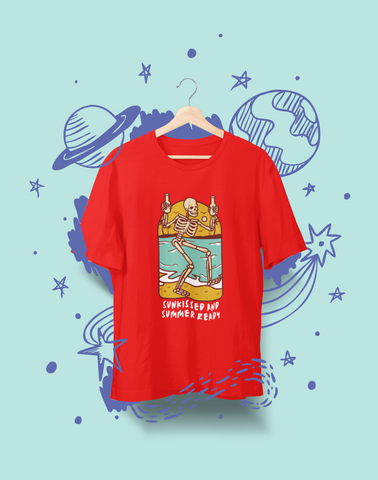 Sunkissed & Summer Ready T-Shirt – Vintage Skeleton Beach Vibes | Fury Garbs