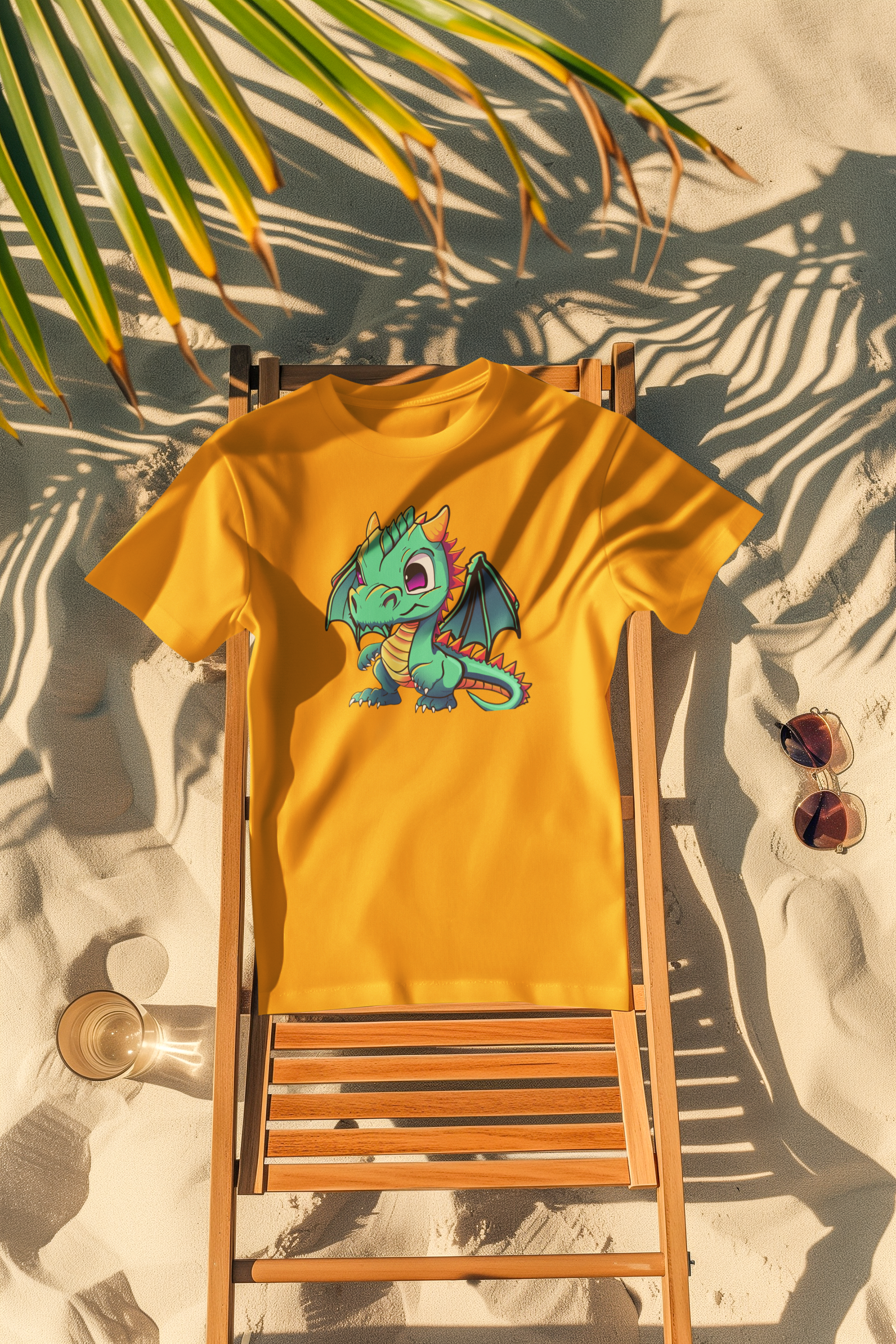 🔥 Green Cartoon Dragon Illustrated T-Shirt – Unleash Your Inner Beast! 🔥