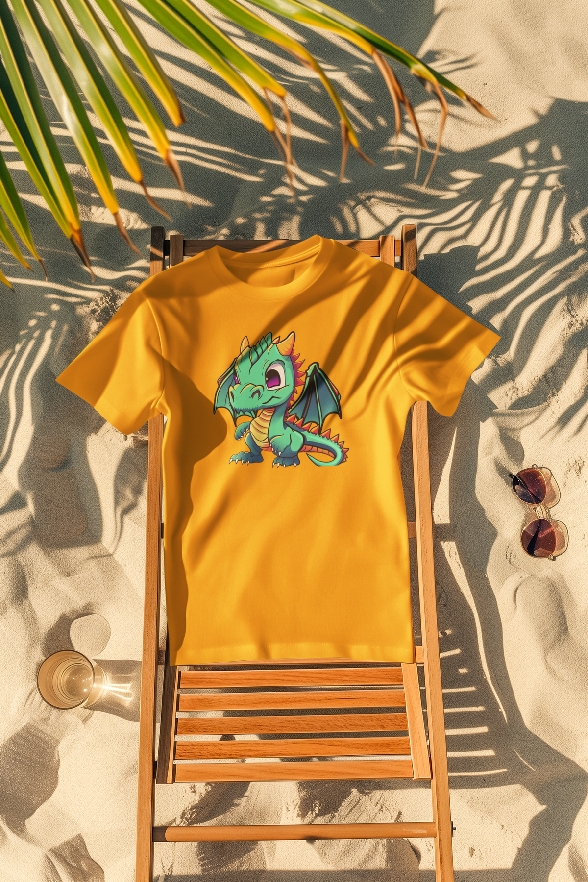 🔥 Green Cartoon Dragon Illustrated T-Shirt – Unleash Your Inner Beast! 🔥