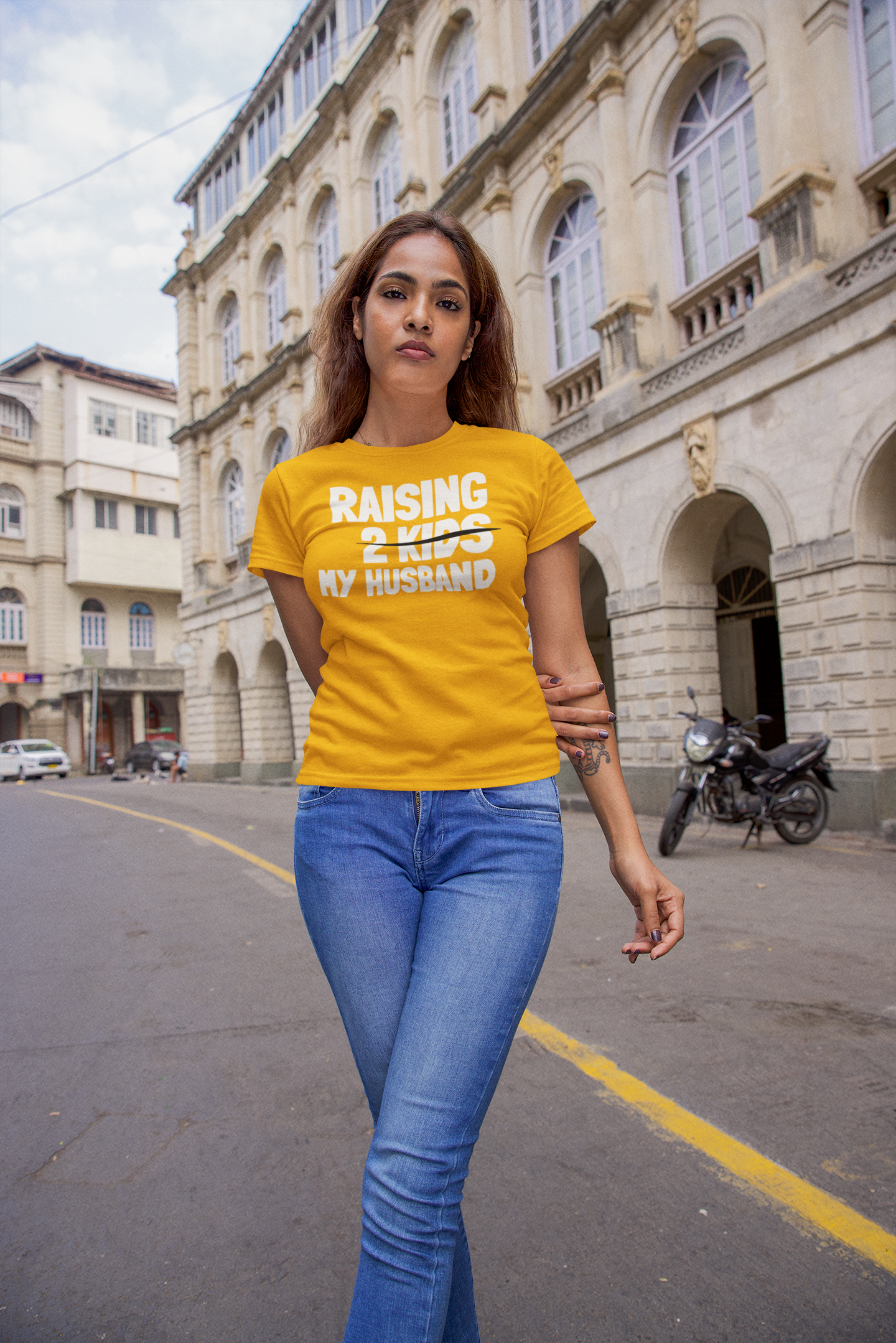 "Raising Husband" Classic Cotton T-Shirt for Women