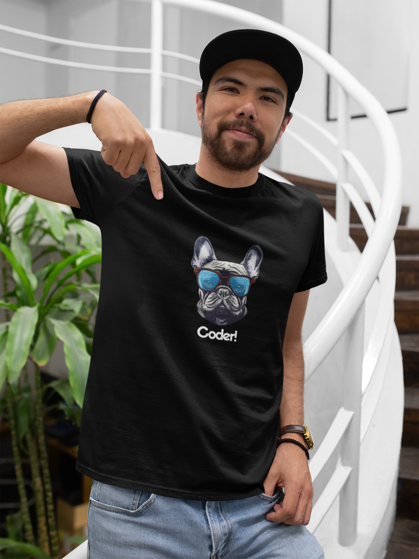 "Coder!" Classic Fit Unisex T-Shirt 🖥️🐶