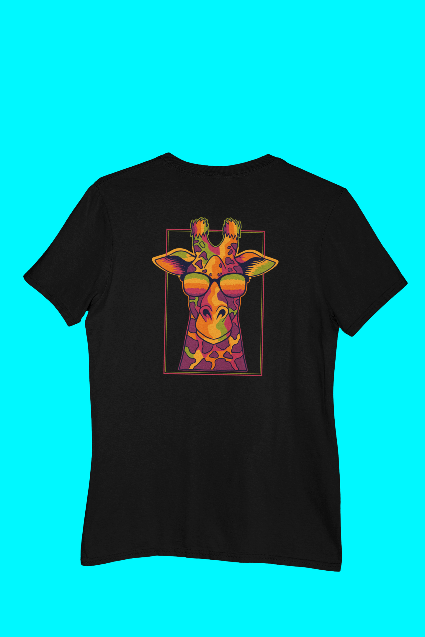 Vibrant Giraffe Illustration T-Shirt – Designed by Fury Garbs